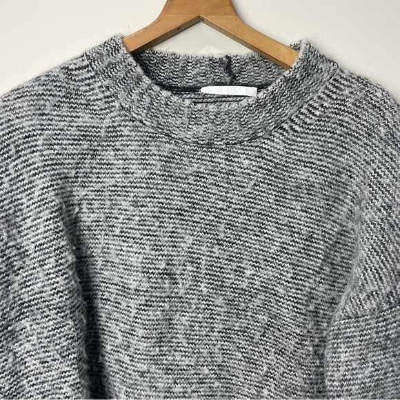 [Helmut Lang] Gray Alpaca Wool Blend Crewneck Pullover Sweater - Picture 2 of 6